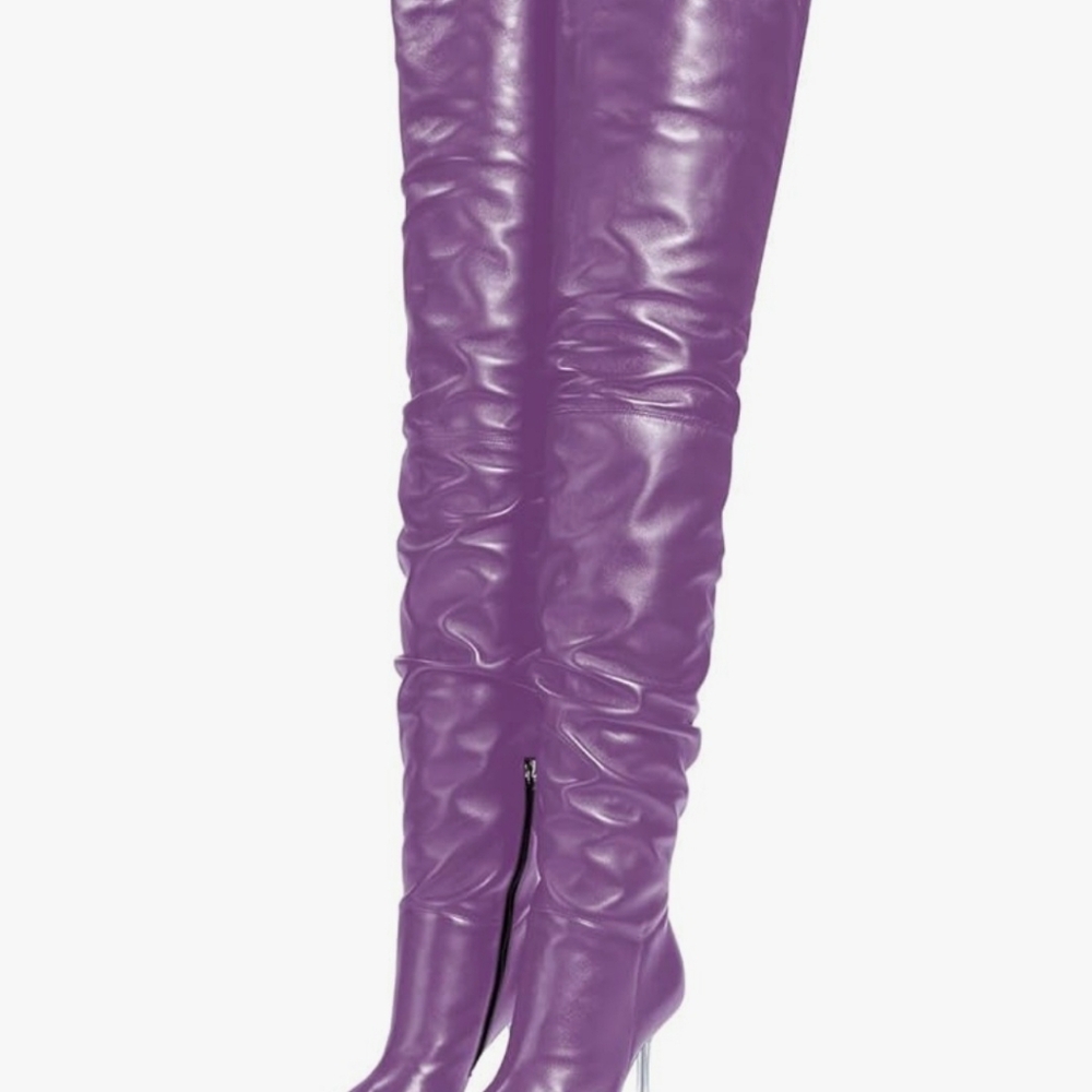 Fashion Nova Lavender Heeled Boots